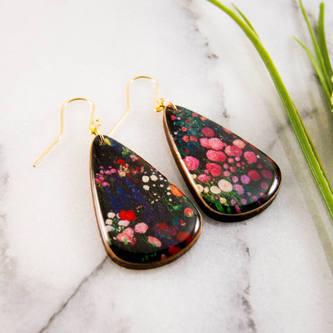 Midnight Garden Oversize Teardrop Earrings