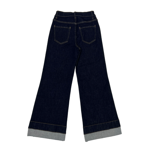 High Rise Cuffed Wide Leg