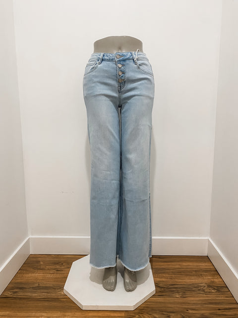 Mid Rise Wide Leg