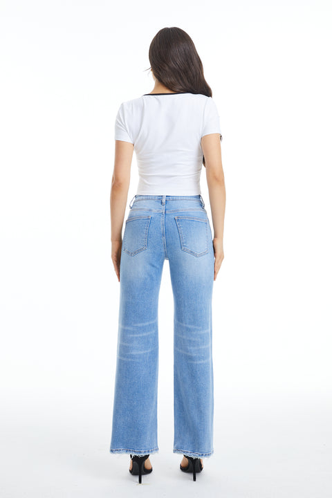 Alsa Mid Rise Wide Leg Jean