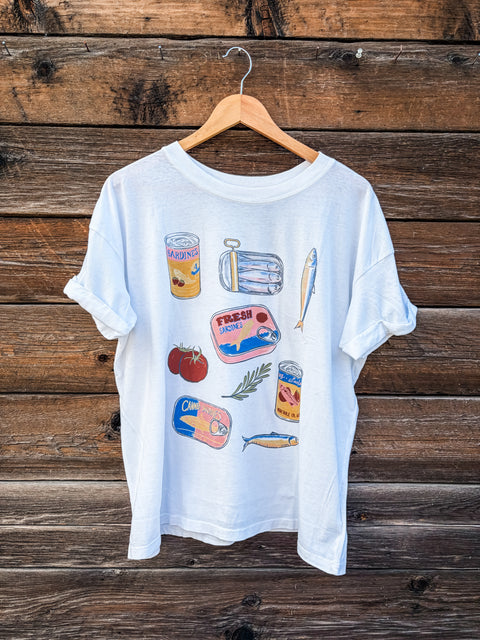 Sardine Can Graphic Boyfriend Tee