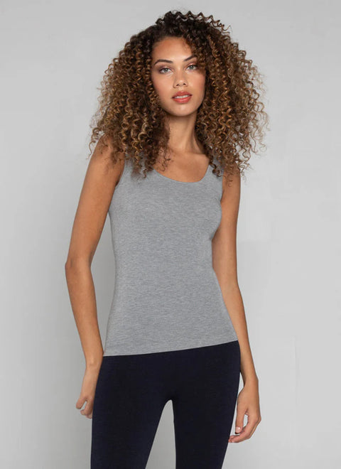 Bamboo Short Double Scoop Neck Tank