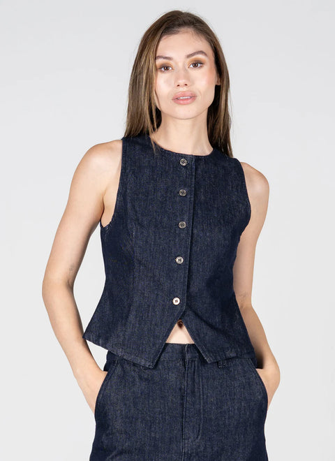 Sleeveless Denim Vest