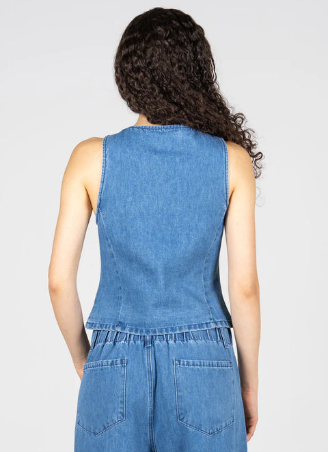 Sleeveless Denim Vest