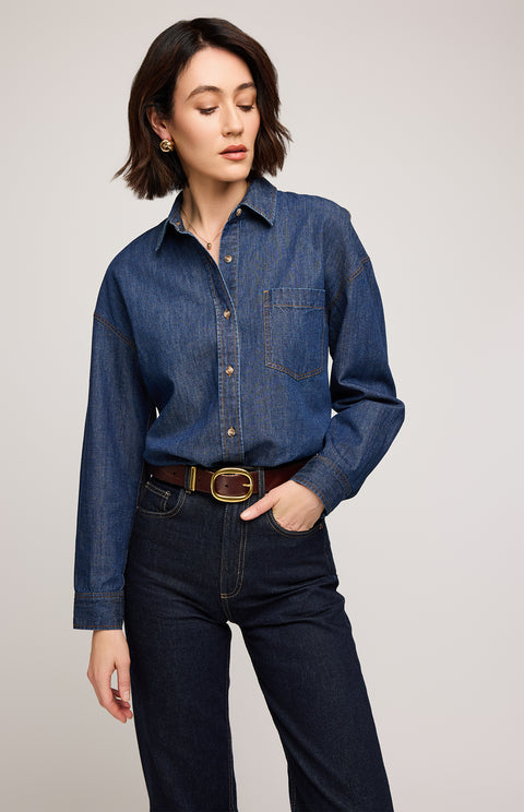 Whitney Denim Button Up