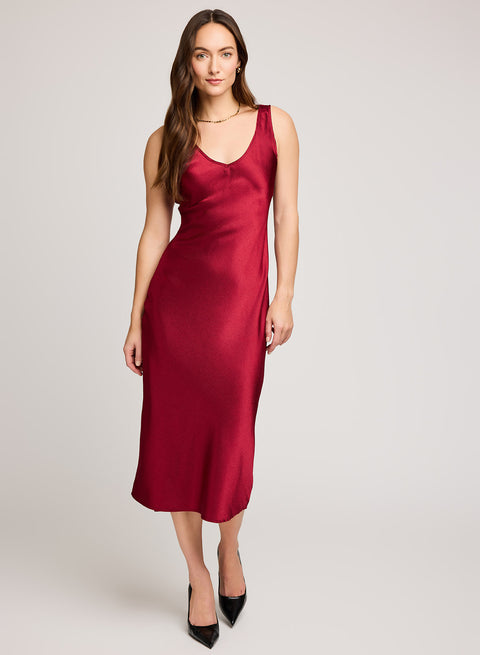 Astra Satin Midi Dress