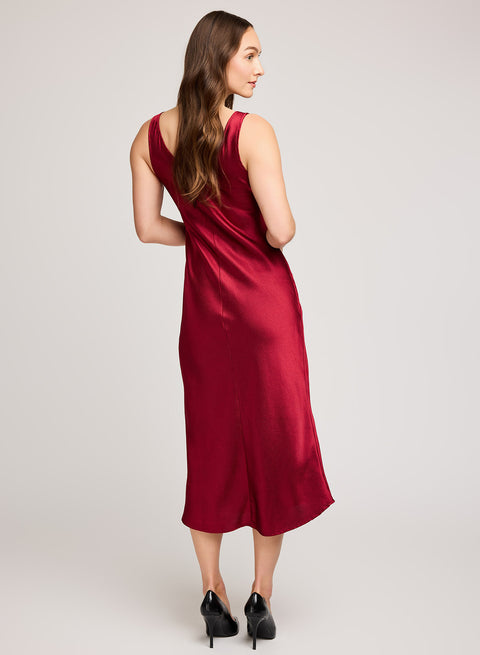 Astra Satin Midi Dress