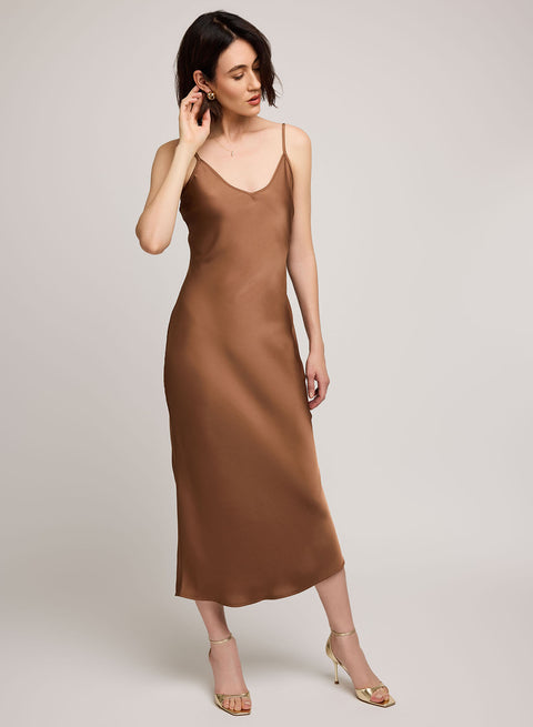 Isra Satin Midi Dress