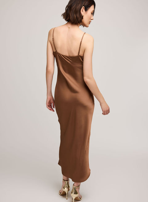 Isra Satin Midi Dress