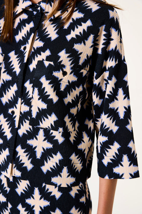 Srana 3/4 Sleeve Button Up