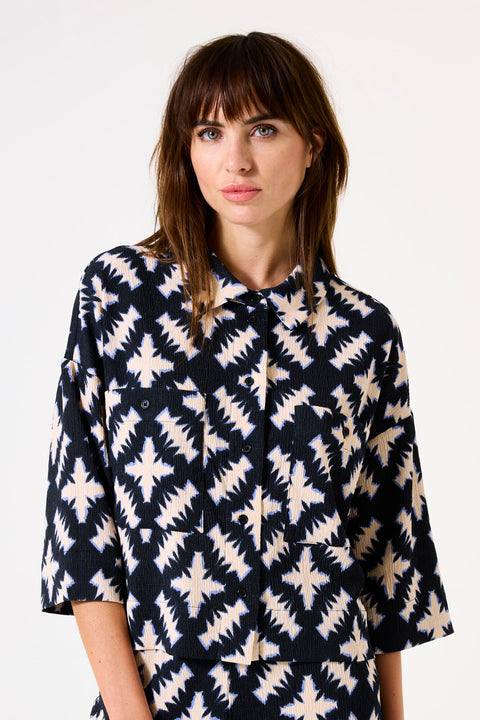 Srana 3/4 Sleeve Button Up
