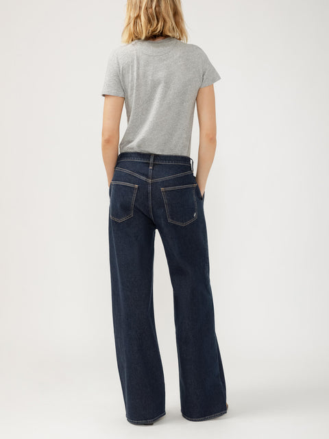 Pleated Denim Trouser