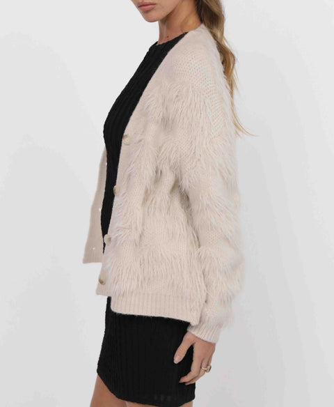 Delia Feather Stripe Cardigan