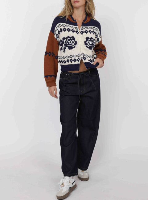Arlene Knit Zip Up Sweater