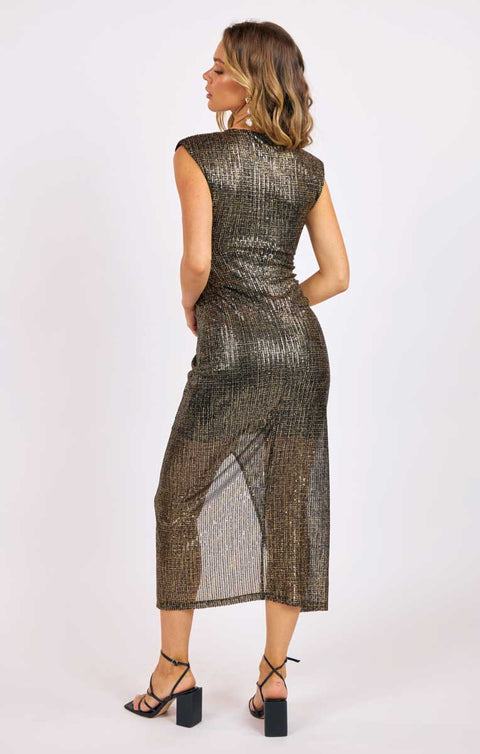 Morgan Ruched Midi Dress