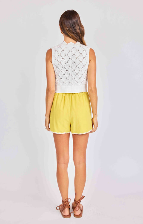 Conch Cropped Sweater Vest