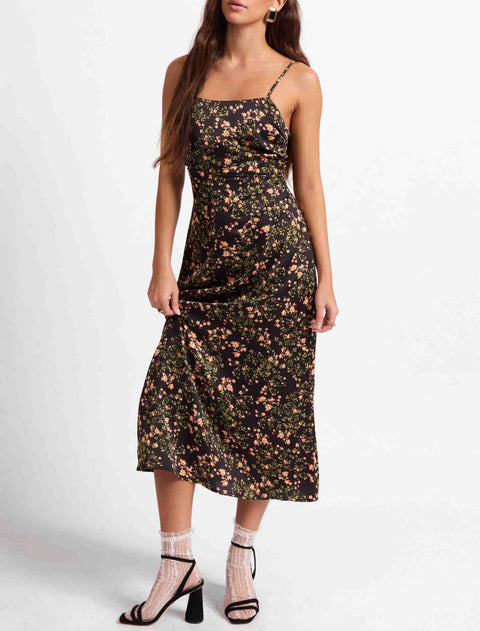Midi Urban Bloom Slip Dress