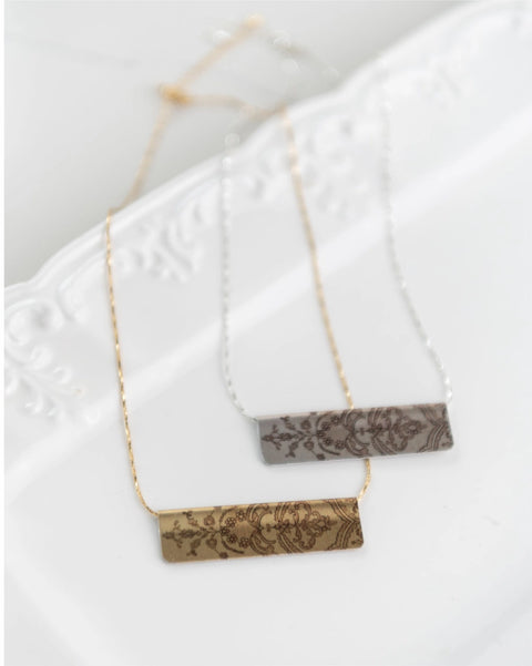 Cross Stitch Reversible Necklace