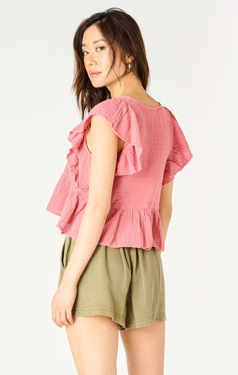 Nicki Flutter Sleeve Top