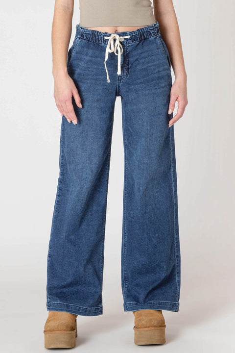 Makayla Knit Denim Wide Leg