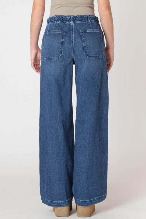Makayla Knit Denim Wide Leg