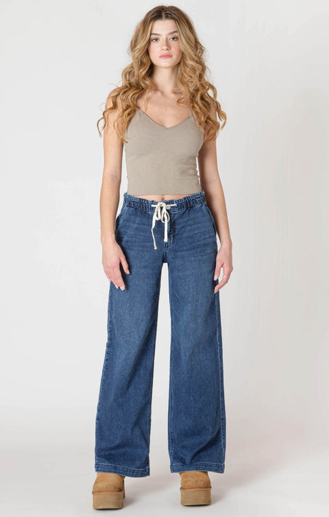 Makayla Knit Denim Wide Leg