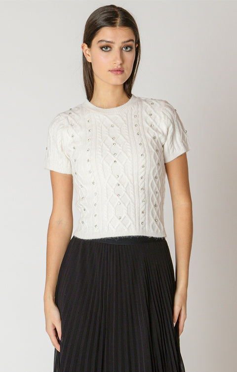 Maya Embellished Short Sleeve