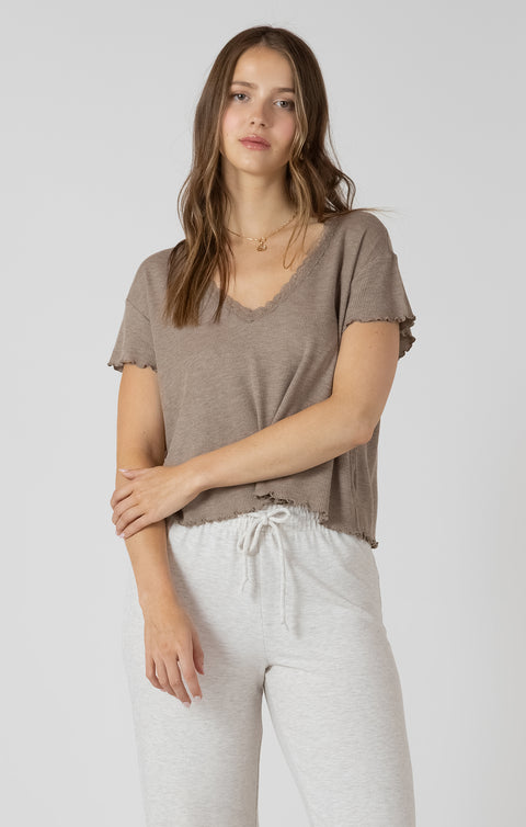 Maddie Lace Trim Top