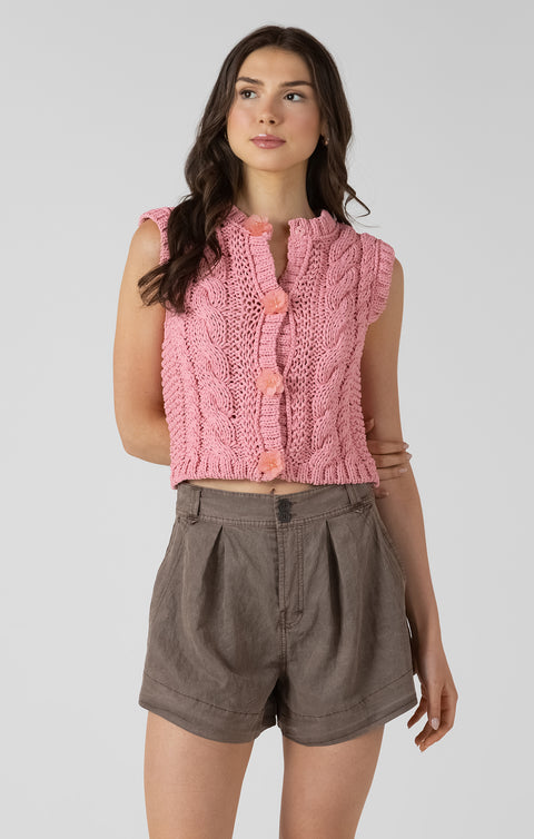 Alita Cable Knit Vest