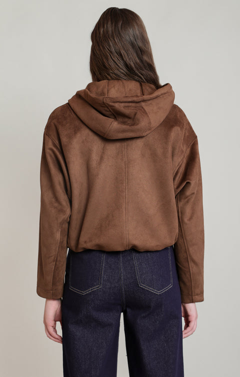 Elaine Suede Hoodie