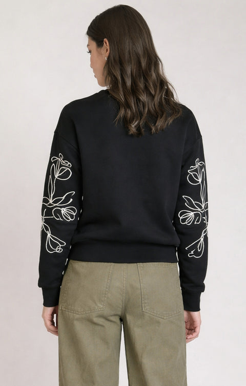 Fern Embroidered Sweater