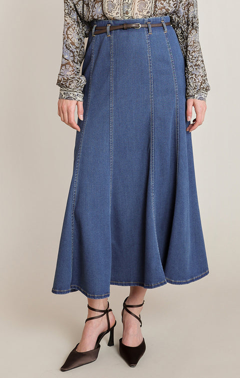 Felicia Denim Midi Skirt