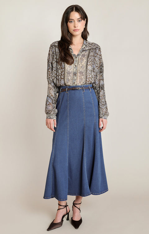 Felicia Denim Midi Skirt