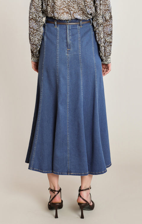 Felicia Denim Midi Skirt