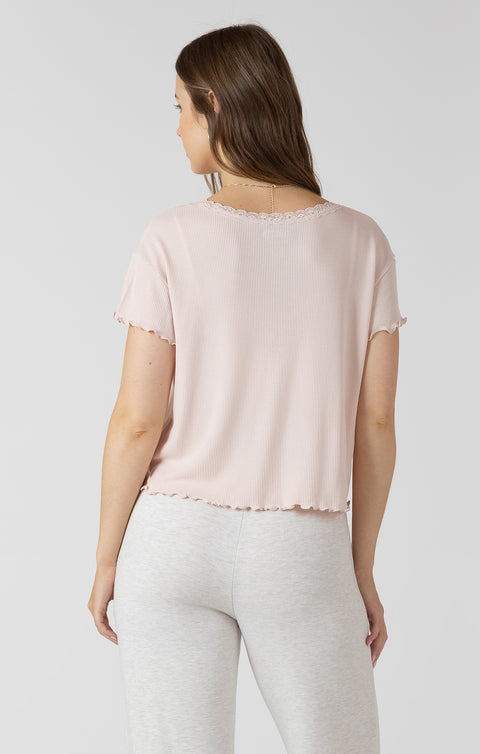 Maddie Lace Trim Top