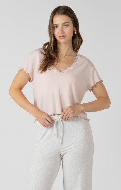 Maddie Lace Trim Top
