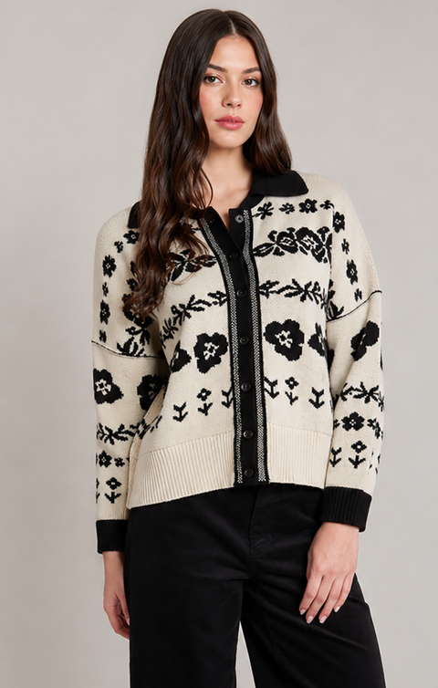 Teagan Jacquard Cardigan