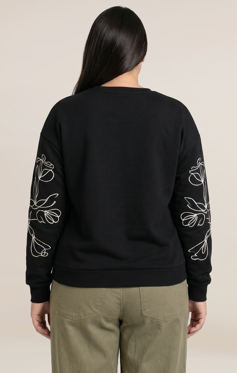 Fern Embroidered Sweater